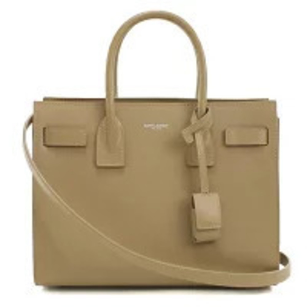 Saint Laurent Tote Bag Sac de Jour Baby Leather Beige Cream Handbag